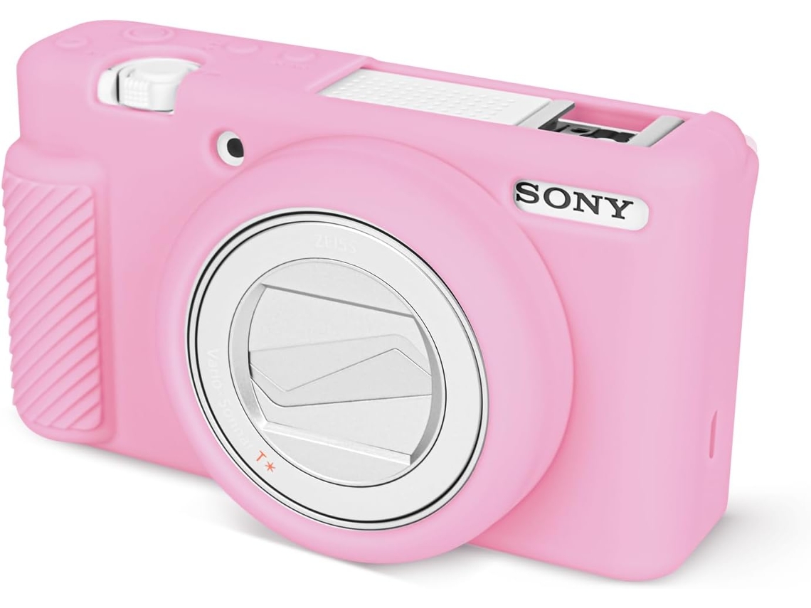 Funda EIFSON para Sony ZV 1f / ZV 1 II, de silicona suave con protector de pantalla antiarañazos (compatible, rosa).