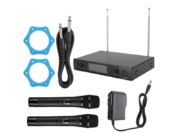 Micrófono Inalámbrico Uhf Dual Portátil De Mano Para Karaoke, Bodas, Discursos Públicos Y Conexión Usb.