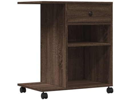 Soporte para impresora con ruedas marrón roble VIDAXL (60x40x68,5 cm)