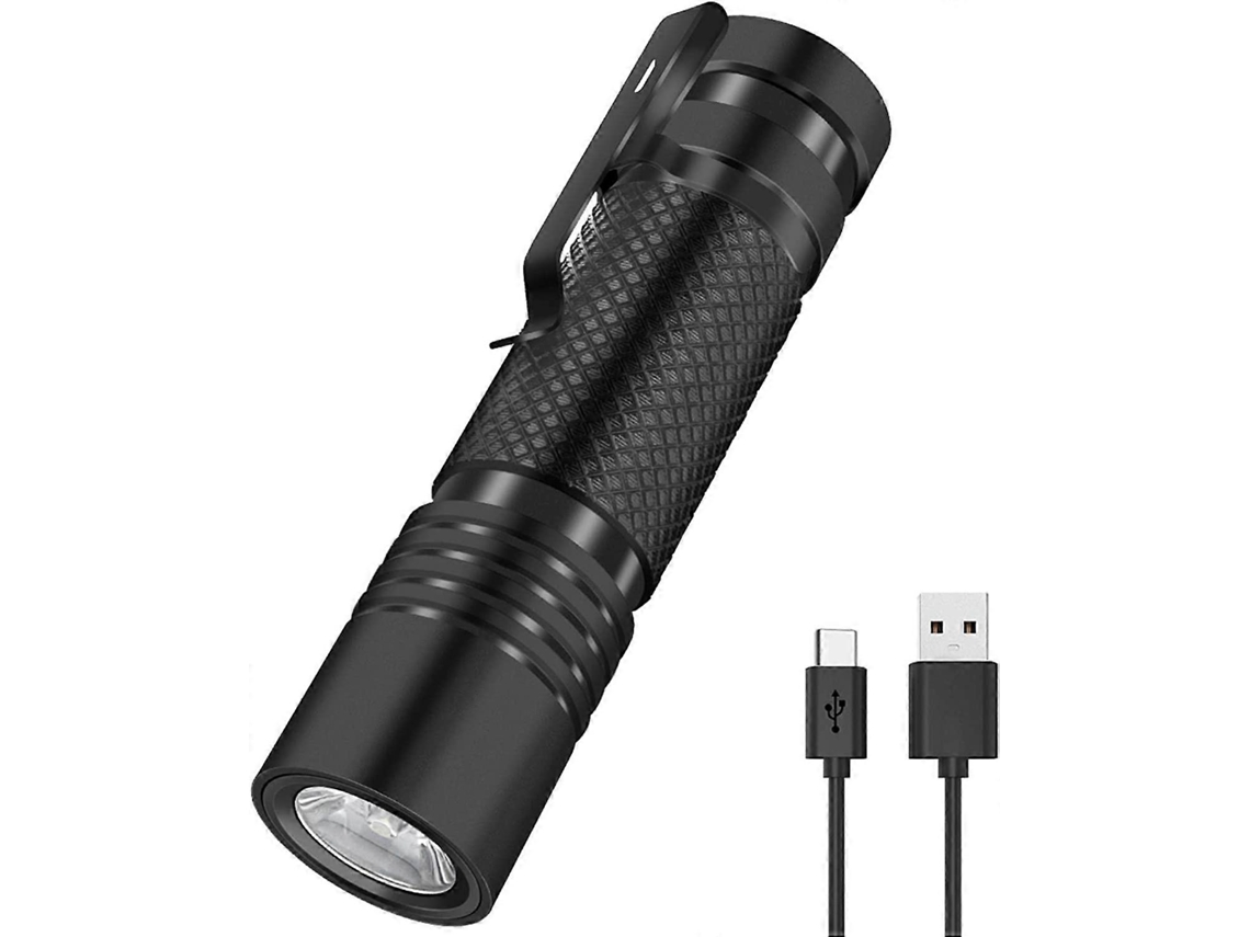 Linterna Led Ultra Potente Recargable Type-c 800 Lúmenes 5 Modos Ipx4 Impermeable Para Camping Senderismo Emergencias