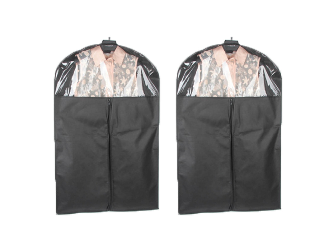 2 Fundas De Tela No Tejida Con Ventana Transparente Para Guardar Ropa, Ideales Para Armarios (120 X 60 Cm).