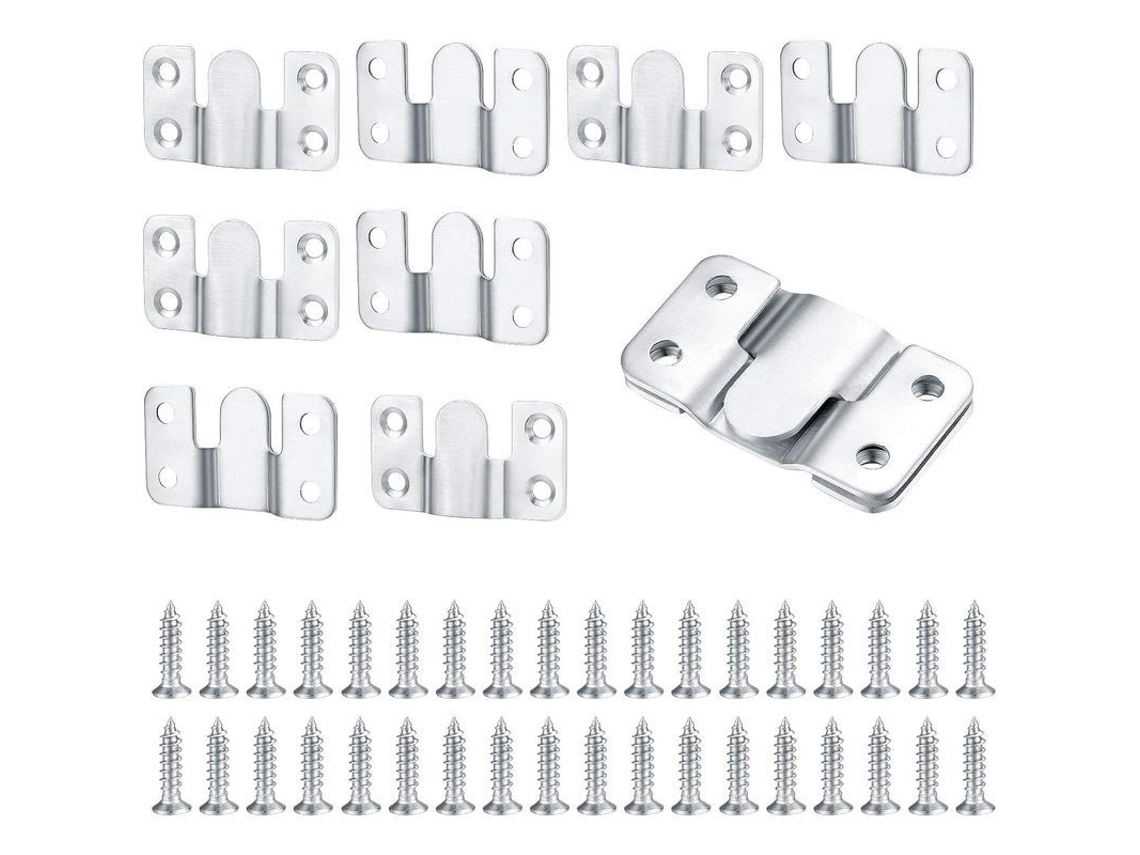 10 Soportes De Pared De Acero Inoxidable, Conector Para Muebles, Herrajes De Suspensión, Montaje Empotrado Oculto, Alta Resistencia.