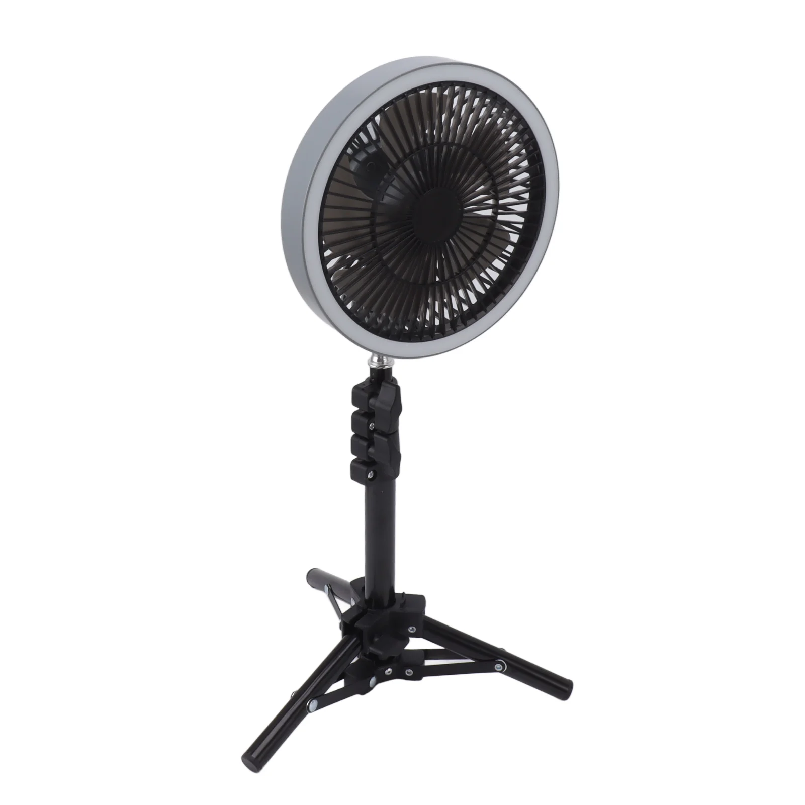 Ventilador De Pie Portátil (gris Claro) Con Batería Recargable Usb De 10000 Mah Y Oscilación Ajustable.
