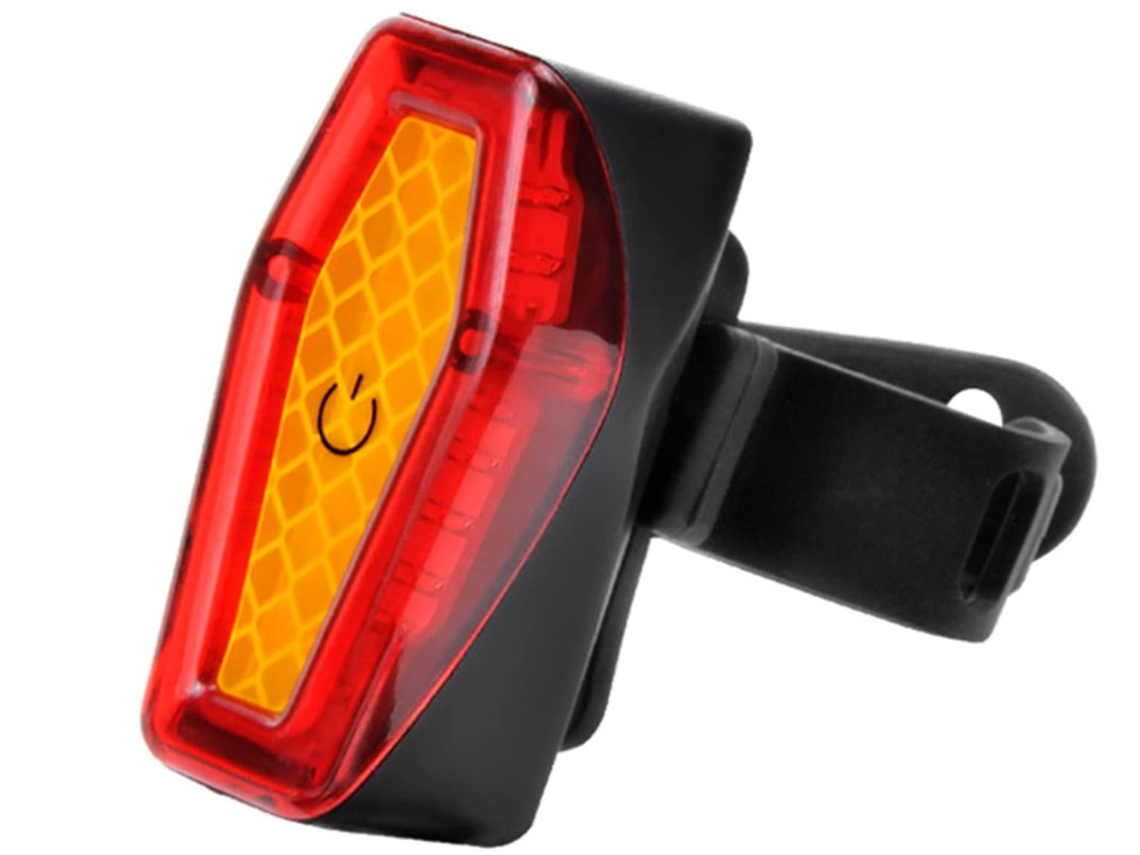 Luz trasera para bicicleta, práctica, impermeable, con carga USB, luz trasera LED Yizhood para bicicleta de montaña (negra)
