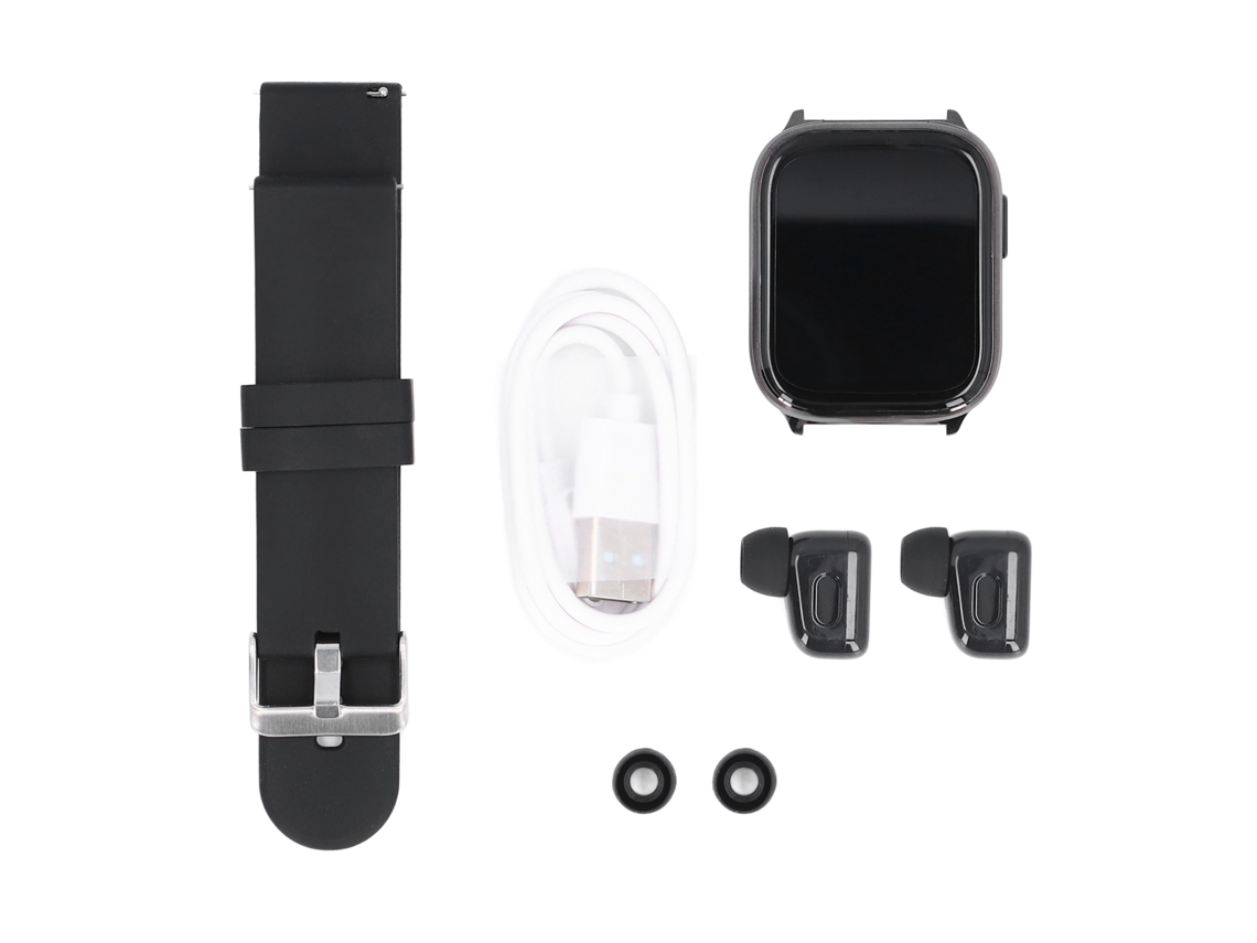 Reloj Inteligente Auriculares Bluetooth Pantalla Táctil Completa Monitoreo Deportivo