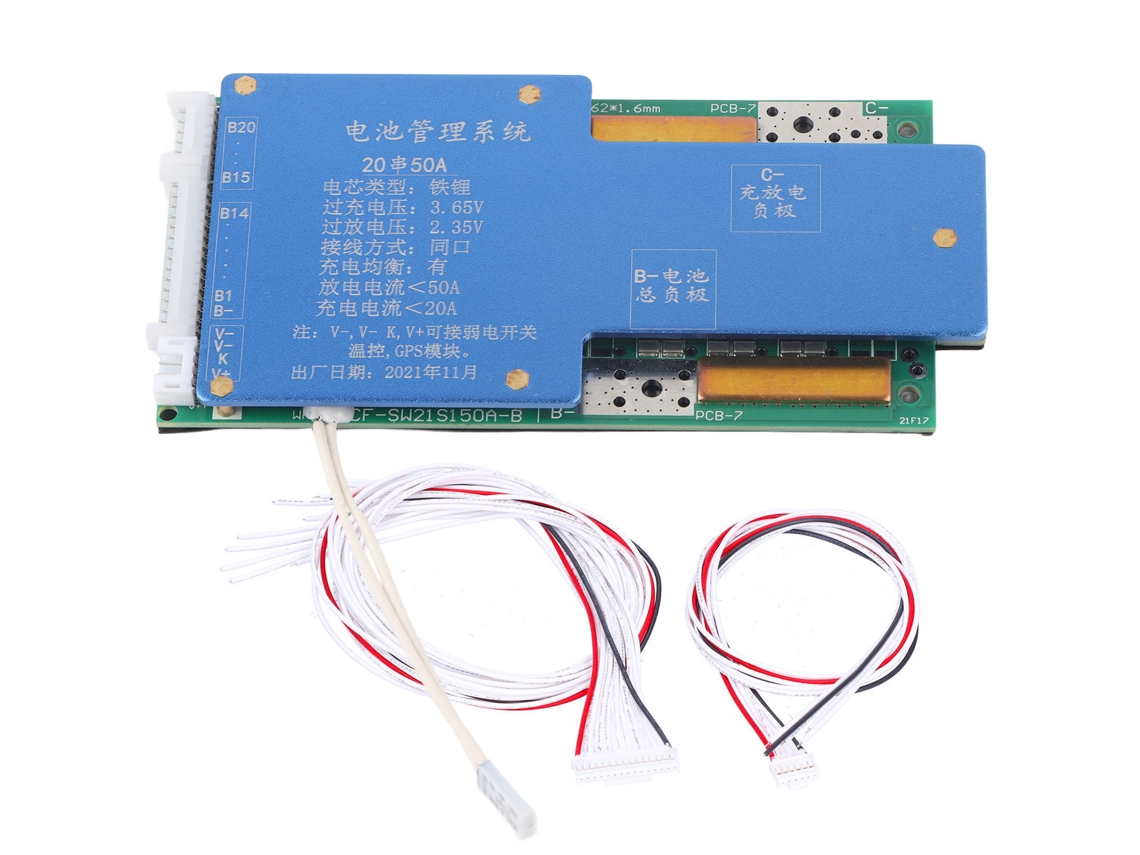 Placa De Protección Bms Para Módulo Cargador De Batería De Litio Con Puerto Gps E Interruptor De Bajo Voltaje.