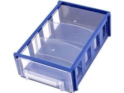 Caja De Almacenamiento Azul Transparente Con Diseño De Cajón De 150 Mm X 91 44 Para Componentes