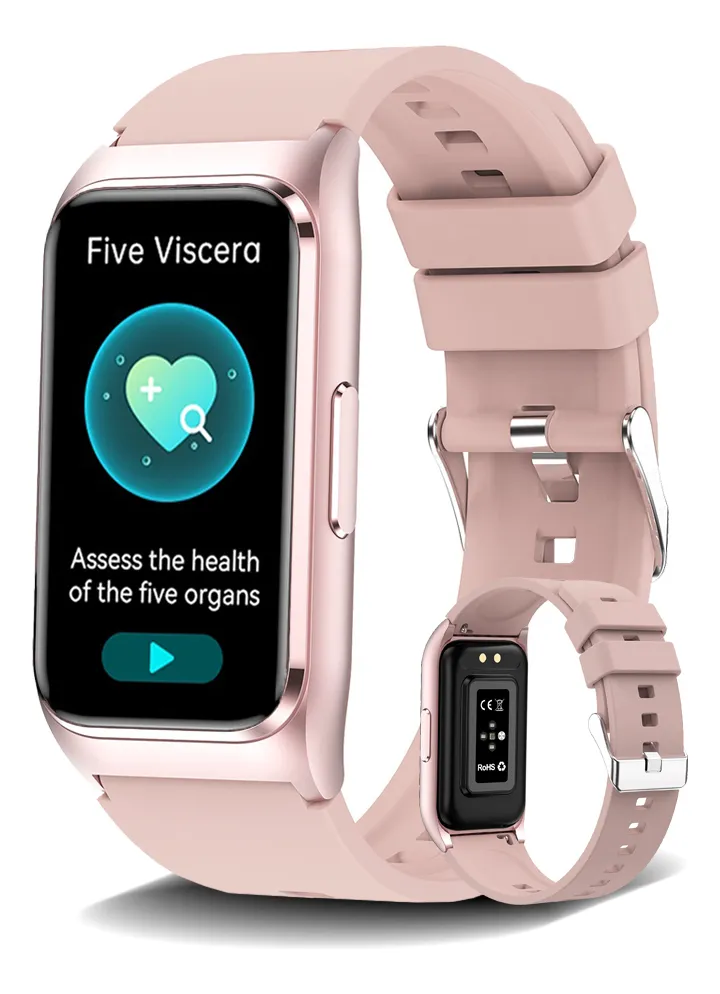 Reloj inteligente para mujeres con monitorización de azúcar en sangre y salud.