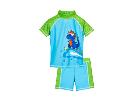 bañador de 2 piezas con protección uv para niños PLAYSHOES Dino 4/5 ans