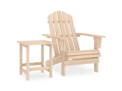 Silla de jardín Adirondack con mesa de madera de abeto, Dkd Home Decor