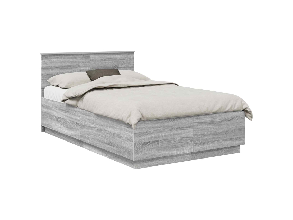 Maison Exclusive - Estructura De Cama Con Cabecera Gris Sonoma 120 X 200 Cm