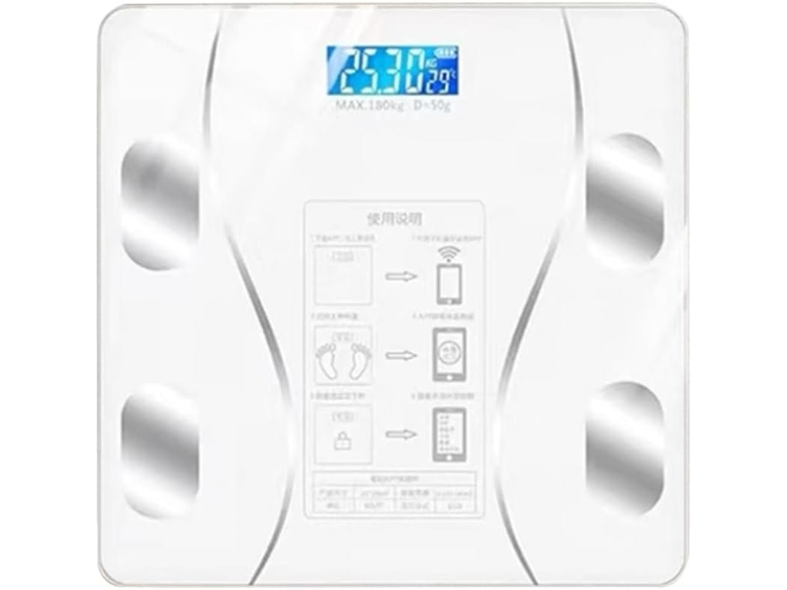 Balanza Corporal Blanca Ultraprecisa Para Un Control De Peso Eficaz En Casa.