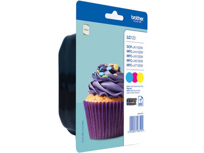 Cartucho de tinta BROTHER LC-123RBWBPDR