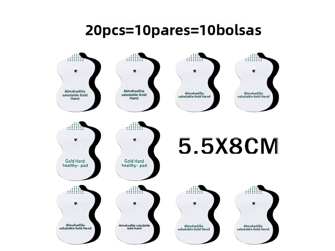(5,5 X 8 Cm, 20 Piezas) Parche De Gel De Repuesto Autoadhesivo Para Terapia De Masaje De Pulso Tens