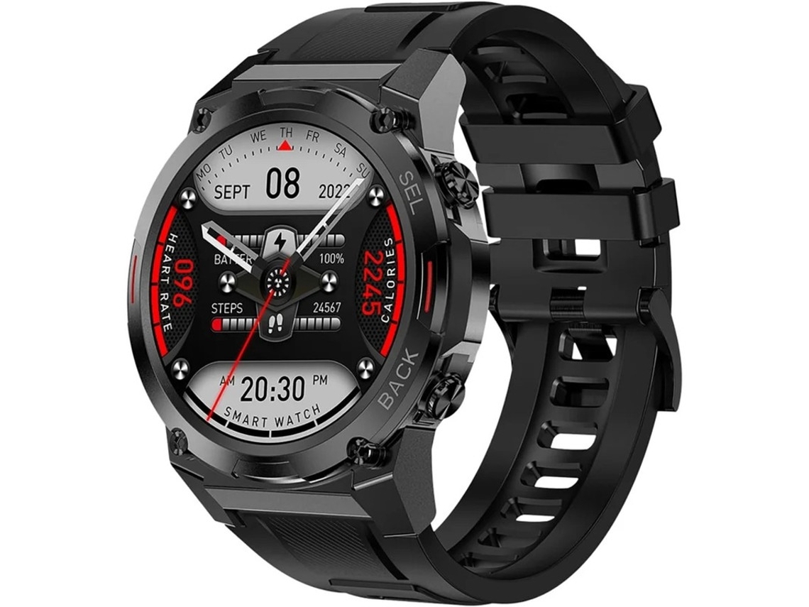Reloj inteligente militar AMOLED de 1,43 pulgadas para hombre con respuesta de llamadas, monitor de actividad física, IP68, 400 mAh con Bestvite
