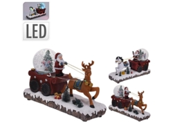 Papa noel carro led 31x19 pilas