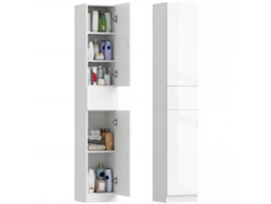 Columna de baño con 1 cajón y 5 estantes (30x28x170 cm) Blanca PMM