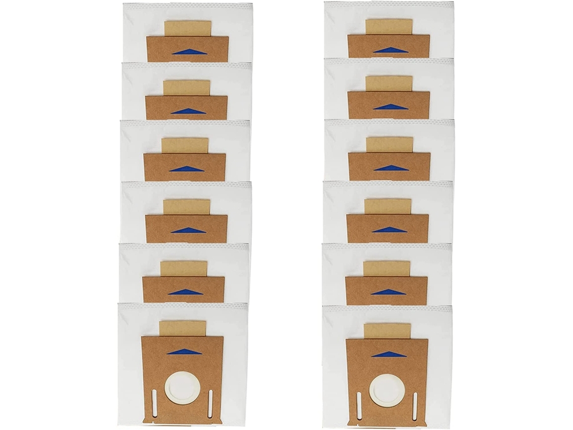 Paquete de 12 bolsas de vacío T8 para estación de vacío automático Ecovacs Deebot para Ozmo T8 Aivi Dx93 Ddx96 T8 Max y T8 Series