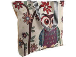 Bolso De Hombro Bordado Para Mujer, Bolso De Lona Versátil, Gran Capacidad, Duradero