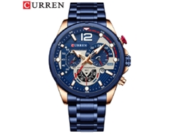 Reloj De Negocios Para Hombre (azul) De Acero Inoxidable, Cuarzo, Fecha, Seis Manecillas, Multifuncional Luminoso