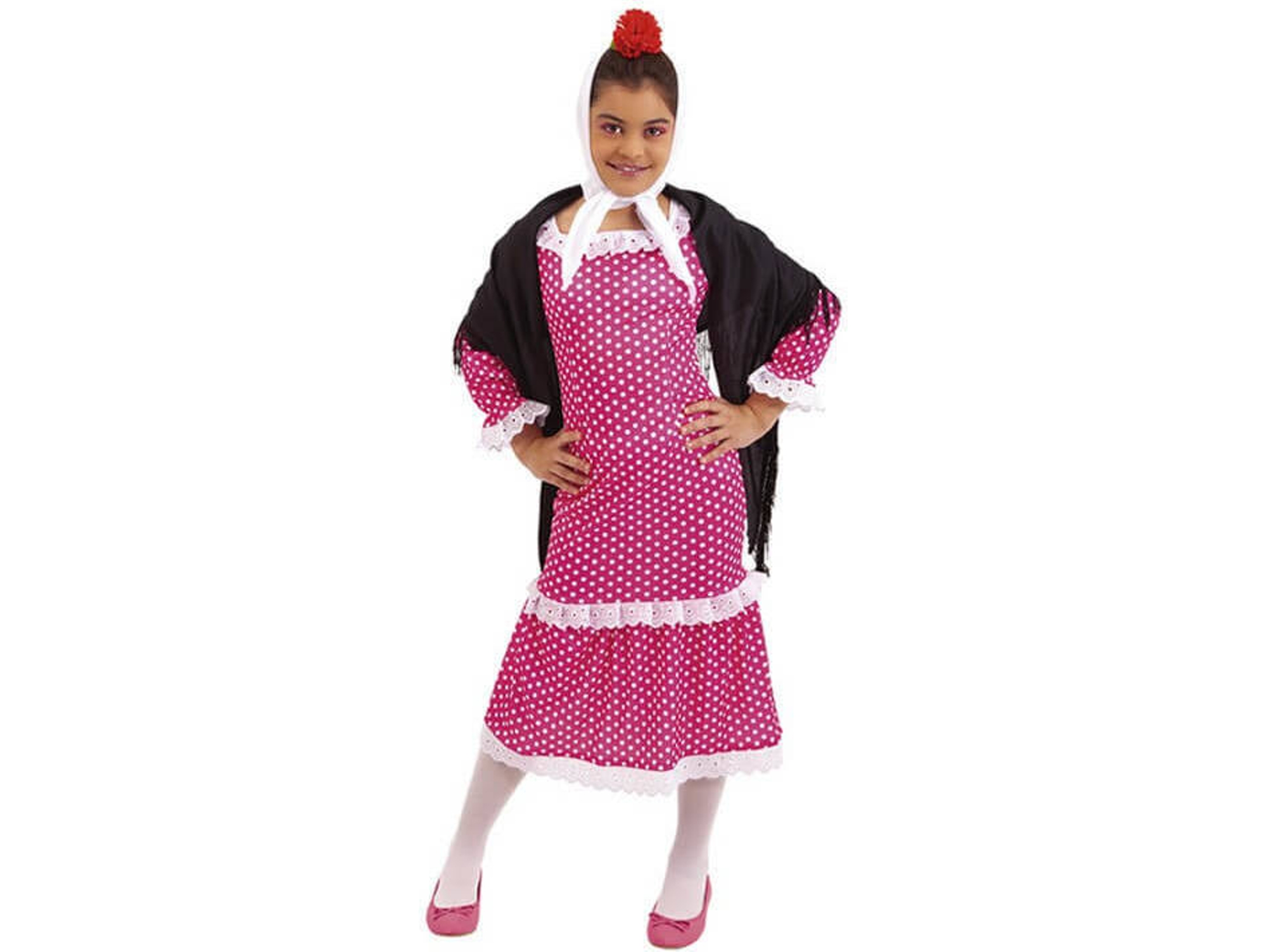 Disfraz de Niña DISFRAZZES Chulapa Madrileña (Talla: 5 a 7 años)