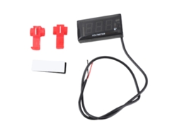 Voltímetro Digital Para Motocicleta De 10-150 V Con Pantalla Led, Resistente Al Agua, Con Soporte Para Batería Y Monitor.