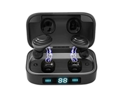 Auriculares Encendido LED Pantalla Digital Carga Celulares Control YEMAESRE Bluetooth Negro