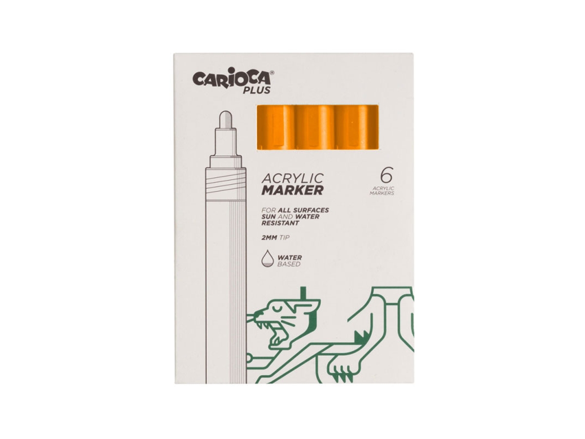 Marcador Acrílico CARIOCA Plus Naranja 45218/05