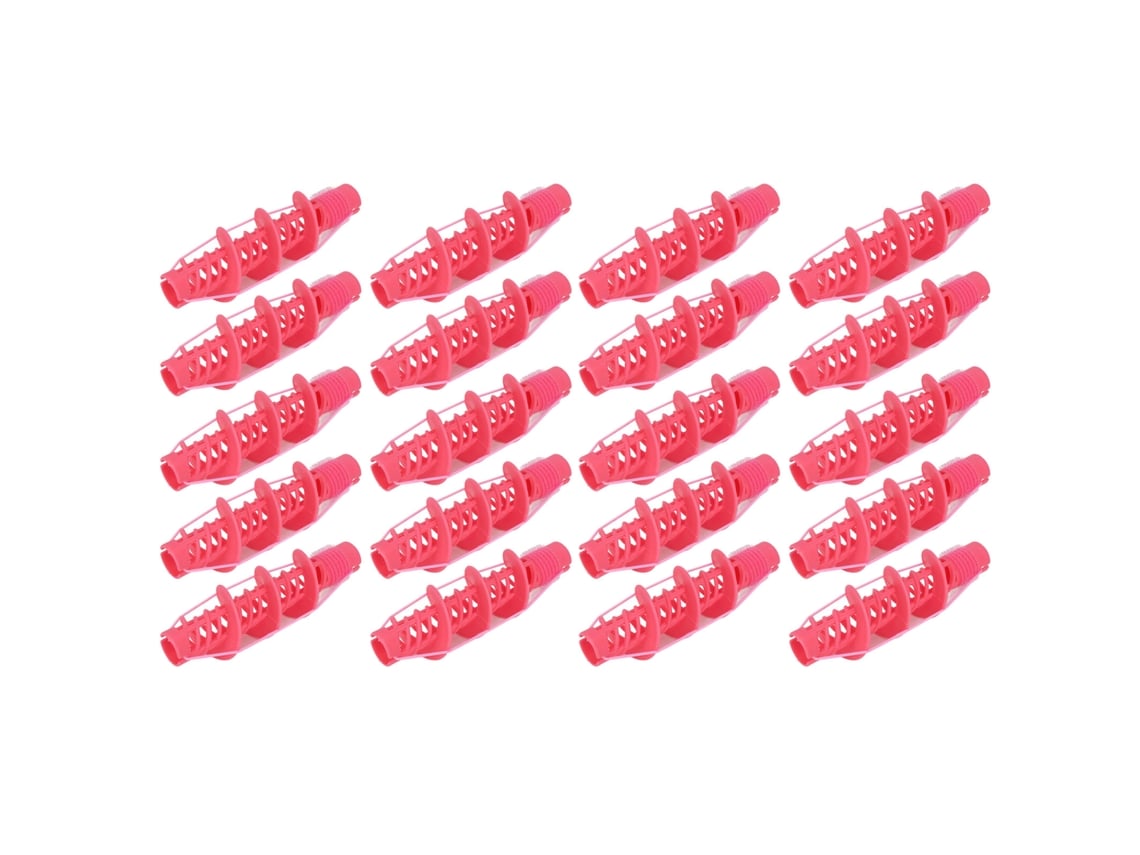 20 Rodillos De Pelo Reutilizables En Espiral Herramienta De Peinado Para Chicas Plasticos Agarre Propio Rizos