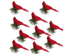 Pájaros artificiales para decoraciones navideñas, fiestas y bodas
