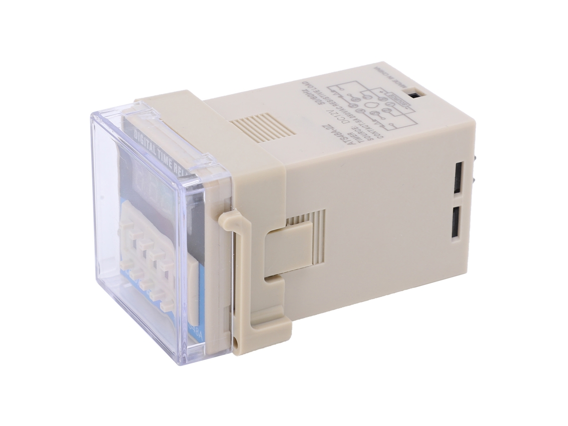 Relé De Tempo Com Display Digital Led Para Automação Industrial Ats48a2z Dc12v