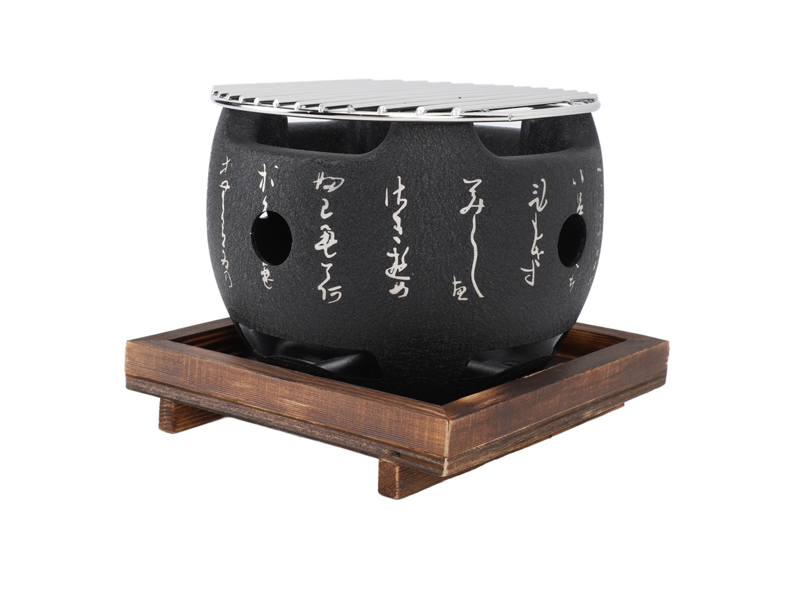 Parrilla portátil japonesa de carbón redonda estilo mini