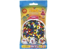 Juego de Mosaicos HAMA Set de Cuentas de Plastico midi base mix 6 colors (1000 Peças - Multicolor)