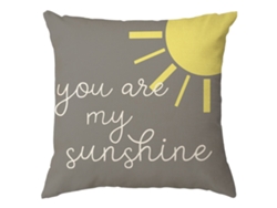 Funda De Almohada De Felpa Con Diseño De Flores Pequeñas, Color Blanco, Amarillo Y Gris.