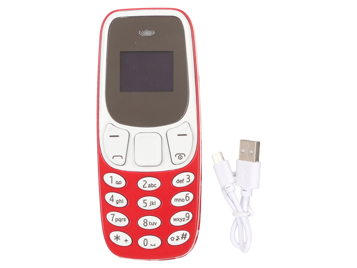 El Mini Teléfono Móvil Más Pequeño Del Mundo Con Bluetooth, Doble Sim, Desbloqueado, Gsm 2 En 1, Rojo.