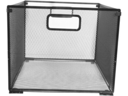 Archivador De Metal Negro, Cesta De Almacenamiento Plegable, Fácil De Limpiar Para La Oficina.