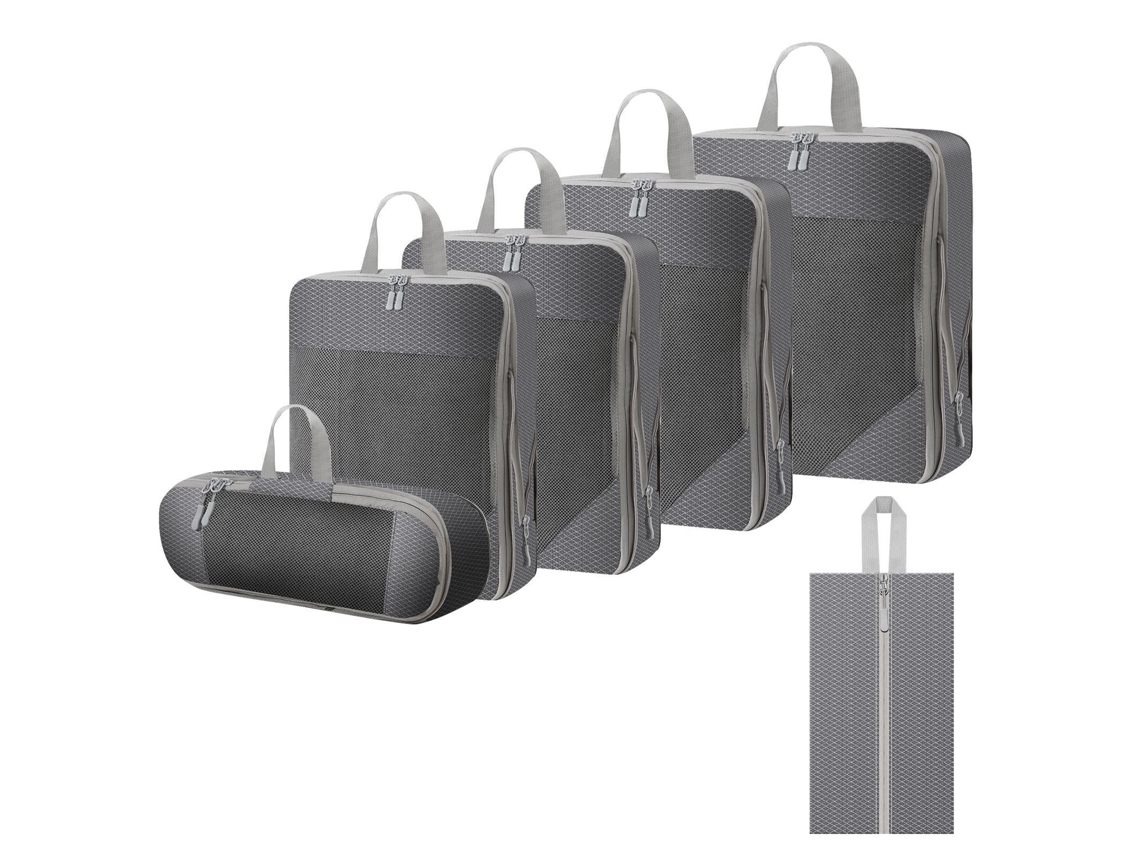 Juego De Organización Para Clasificar Ropa De 6 Piezas, Cubos De Embalaje Para Viajes Que Ahorran Espacio CHRUI Grey