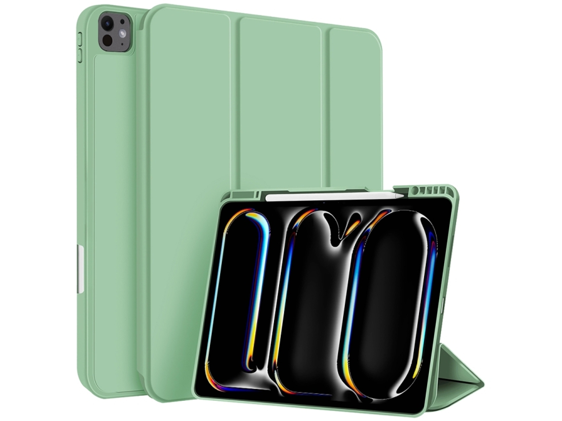 Capa Para Ipad Air 1 9.7 Polegadas Com Ranhura Para Caneta Em 3 Dobras Verde