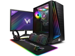 PC para juegos Vibox I-8 completo • Monitor de 22'' • Procesador AMD Ryzen 3 3200G de 4.0 GHz • Tarjeta gráfica Radeon Vega 8 • 16 GB de RAM • SSD de 1 TB • Windows 11 • Wifi