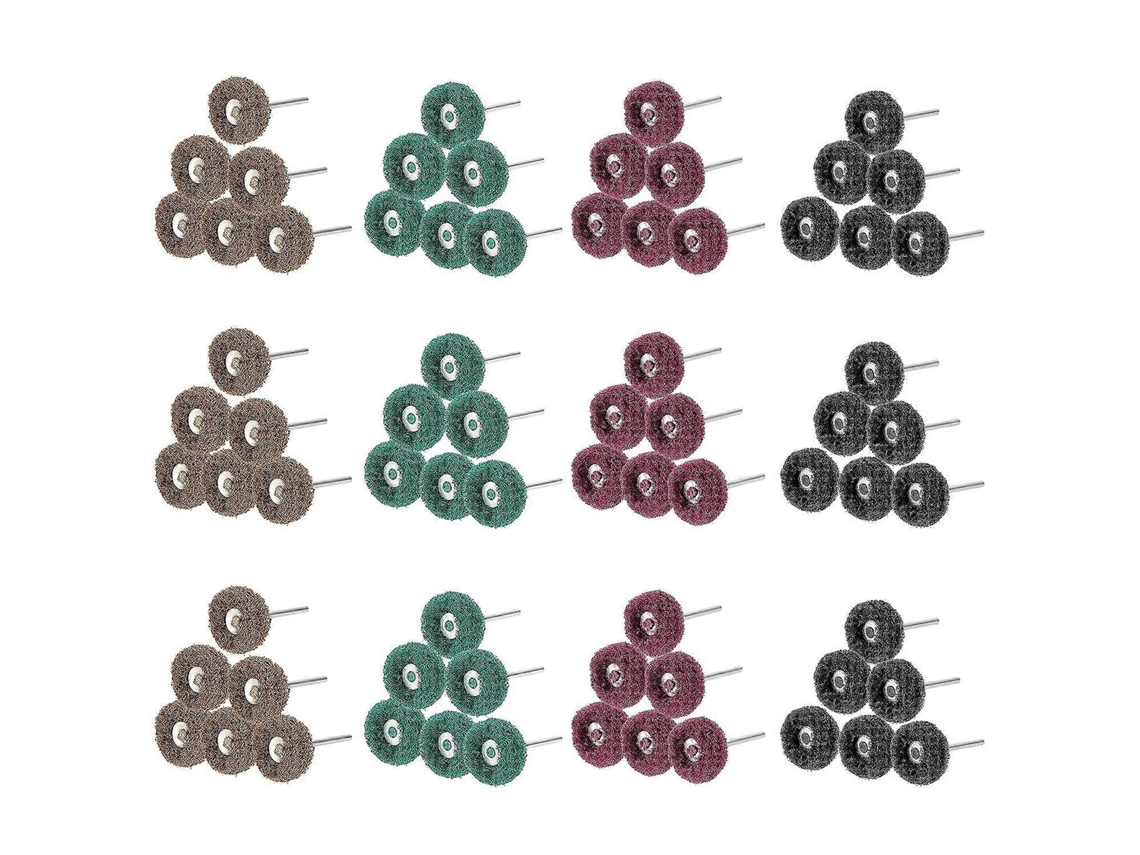 80 Discos De Pulido Abrasivos 25mm, Accesorios Para Herramientas Rotativas, 80/150/240/300 Grit, Almohadilla De Limpieza Y Espiga De Metal