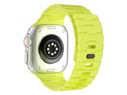Correa magnética de silicona con un solo pasador y estampado de caballo para Apple Watch de 46/49/45/44 mm FWINL