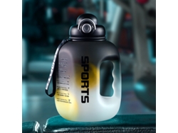 Botella de agua deportiva con tapa, portátil, de plástico, apta para microondas. MDUG (negra, 2,5 L)