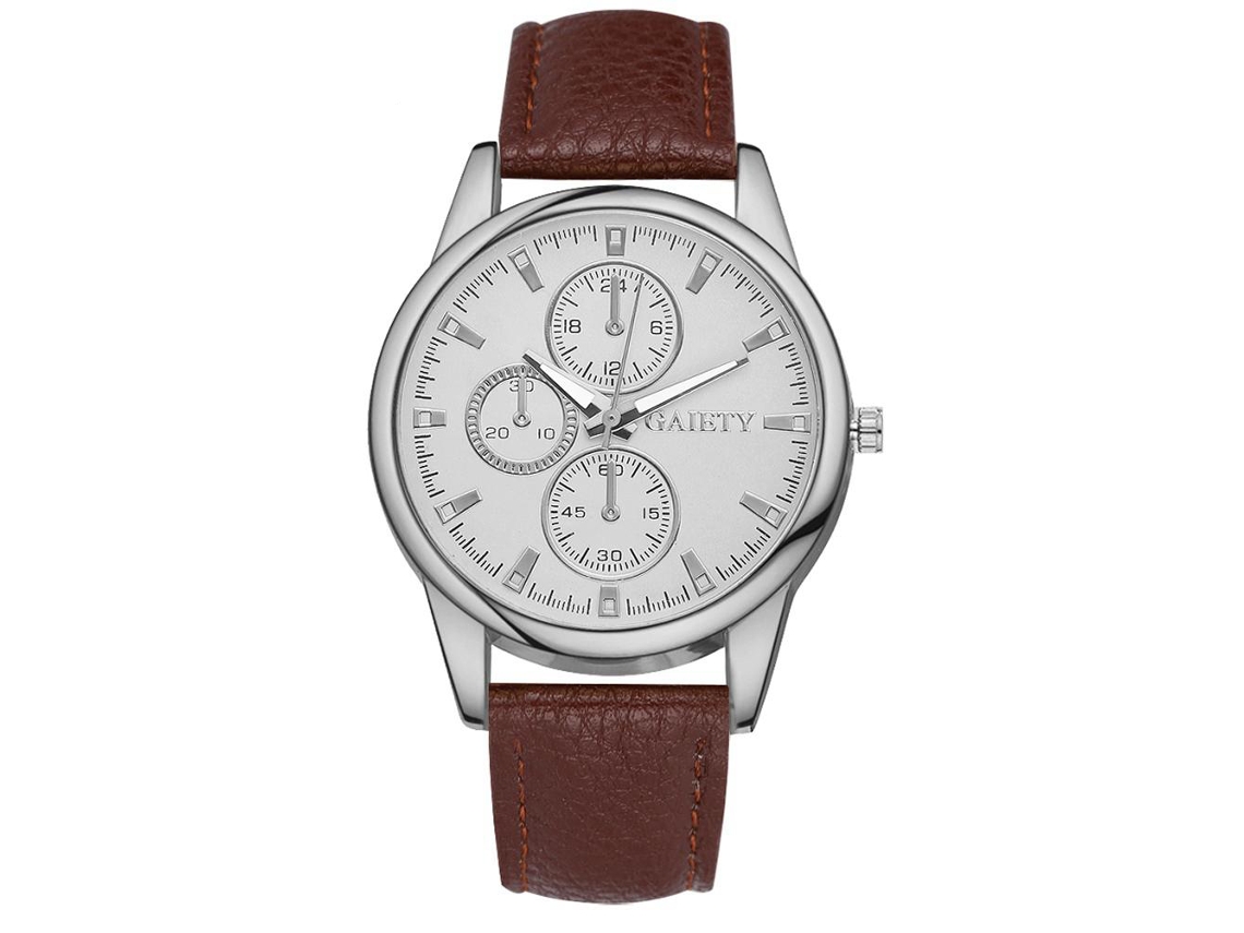 Reloj De Pulsera De Cuarzo Informal Para Mujer Con Eslabones, De Pu (marrón)