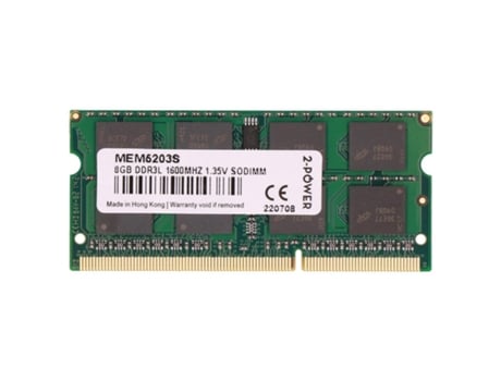 Memoria RAM DDR3L 2-POWER Sodimm Mem5203S (8 GB - 1600 Mhz - 1.35 V)