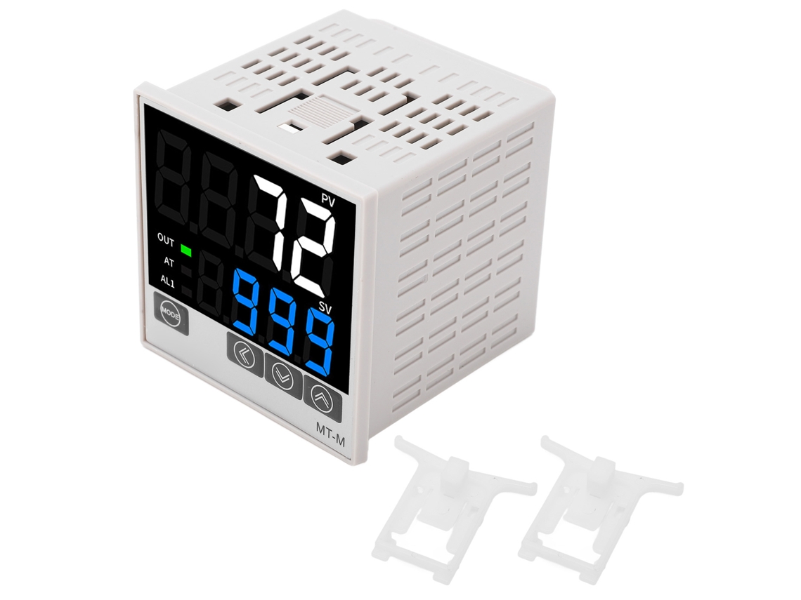 Kit De Controlador De Temperatura Pid Inteligente Con Pantalla Digital Ac100-240v 72x72mm