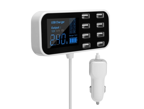 Cargador de coche 8 puertos de salida USB Cargador de coche USB de carga rápida para vehículos rápidos