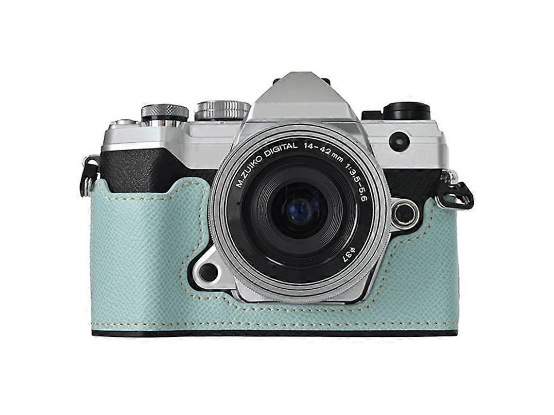 Estuche para cámara Olympus OM 5, tapa de batería, textura de palma, cuero sintético, medio cuerpo, tapa inferior Facpoet