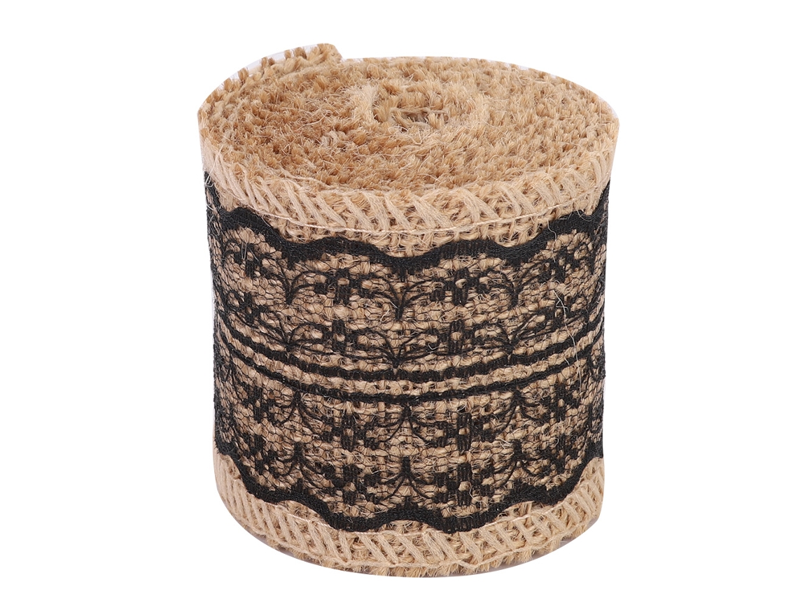 5 Rollos De Encaje De Lino Negro De 2 M Para Decoración Diy, Fiestas, Bodas Y Manualidades.