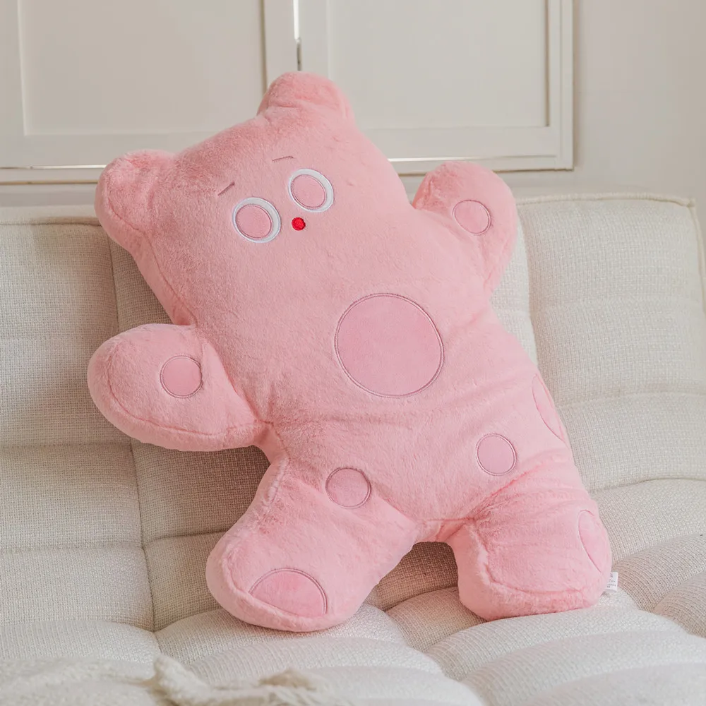 (rosa 65cm) Almohada De Peluche De Oso De Queso Para Adultos, Cojín Para Sofá, Almohada Adorable