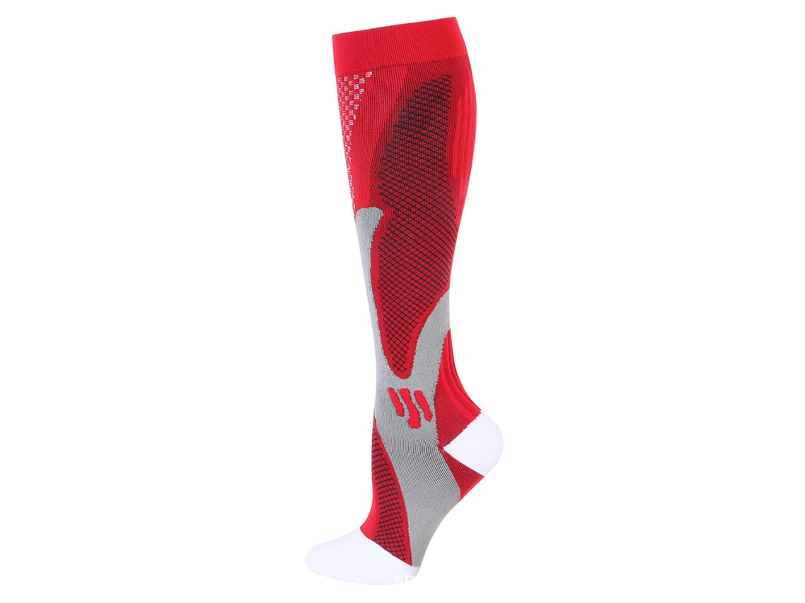 Calcetines De Compresión Deportiva - Running Y Viaje - Hombre - Talla Xxl (45+) - Rojo